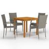 Day and Night - Day and Night Garden Dining Set 5 Pieces Gray