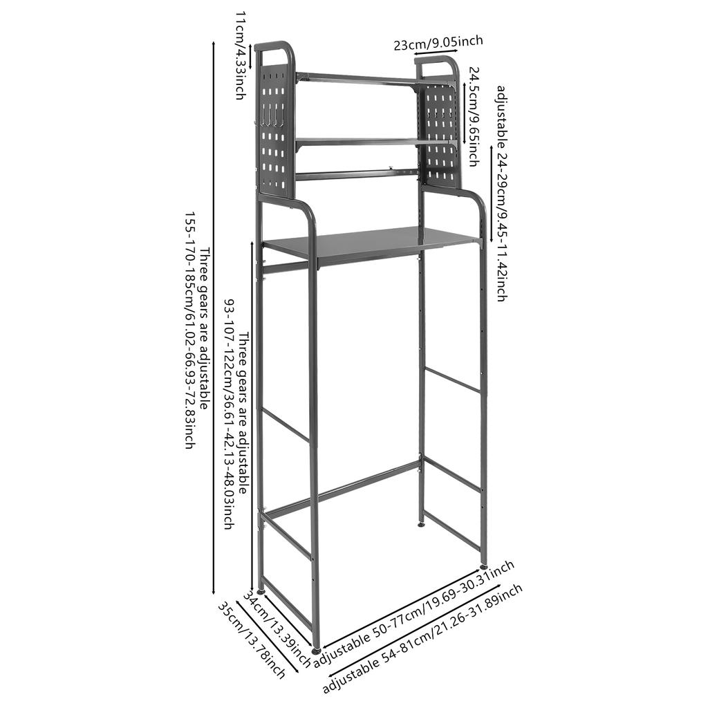 Над унитазом Стеллаж Регулируемая Полка для Прачечной Органайзер для Ванной Комнаты Полки
