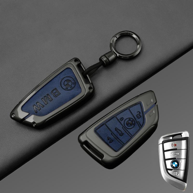 ujhzt6 New Zinc Alloy Car Remote Key Cover Case Holder For BMW X1 X3 X5 X6 X7 G20 G30 G01 G02 G05 G11G32 1 3 5 7 series Car Accessories