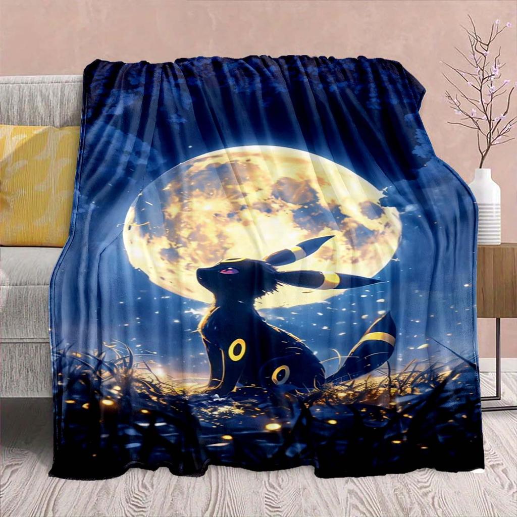 Pokémon Anime Flannel Blanket - Soft Warm Perfect for Sofa, Bedding Camping Travel Office Home Decor -QJY