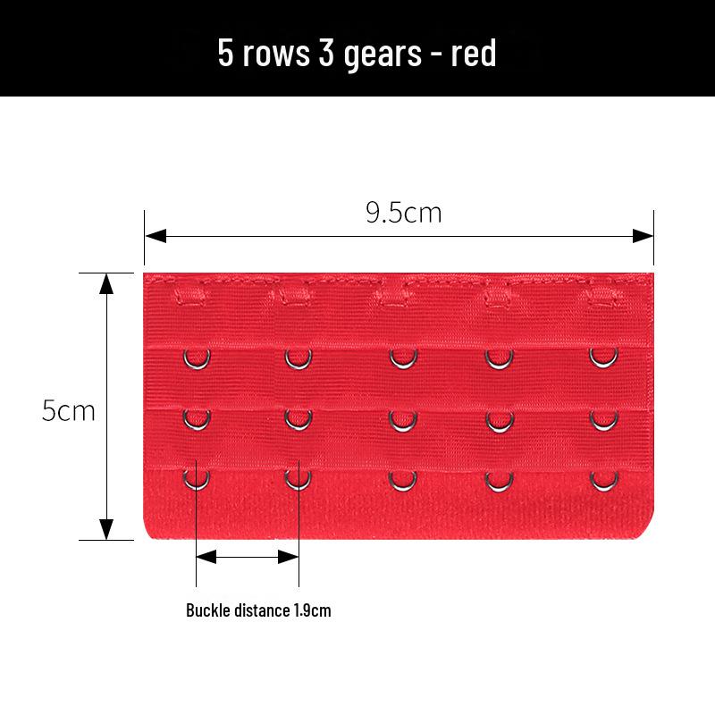5-Row Bra Extension with 3 Hooks - Bra Strap Extension for Comfortable Fit and Growth, Underwear Accessory