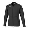 Mizuno Легкая куртка для легкой атлетики, утепленная, эластичная, облегающая, черная меланжевая, и куртка, посадка, U2MCB503,