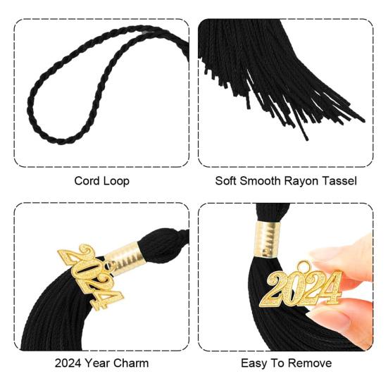 Выпускная шляпа для взрослых с кисточкой, однотонная, невыцветающая, выпускная шляпа бакалавра для средней школы, реквизит для косплея