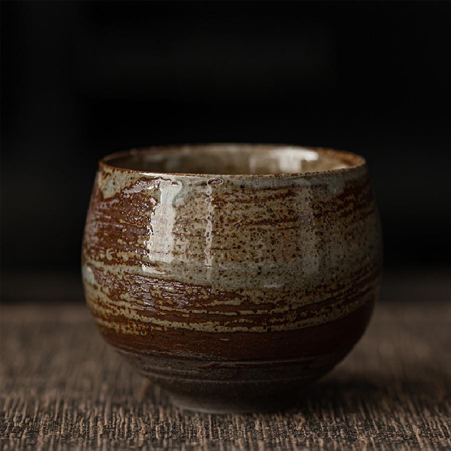 Японская ручная работа грубая керамическая чашка для чая керамический чайный сервиз кунг-фу одна чашка в античном стиле тихий путь антикварный подарок ручной работы