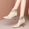 New Female Pointed Sexy Mesh Hollow Thick Heel Ladies High Heels