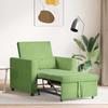Extendable Single Sleeper Sofa with Casters Light Green Velvet