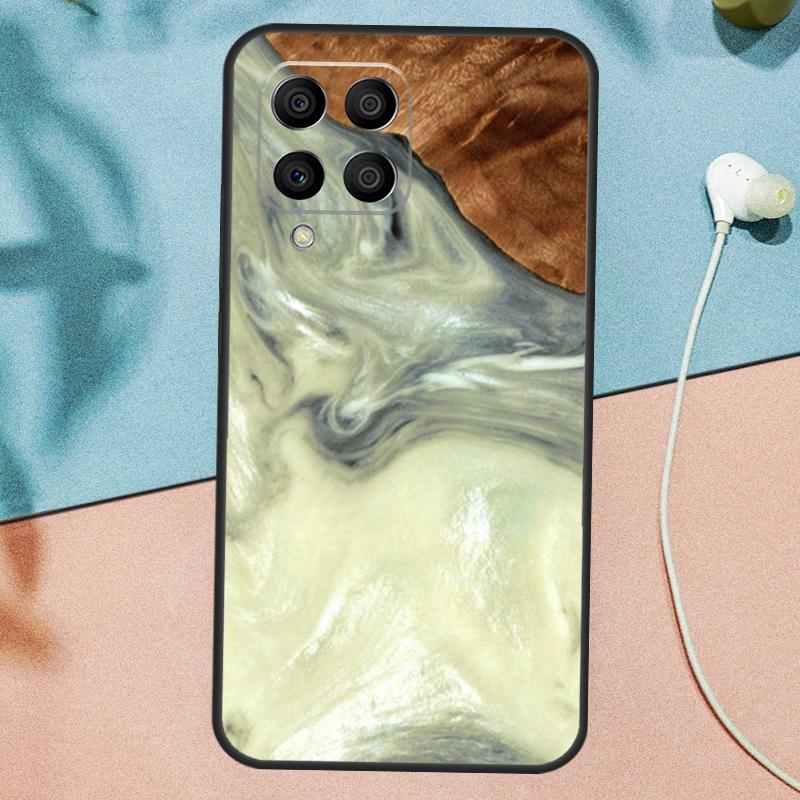 Чехол с узором "Дерево и смола" для Samsung Galaxy M33 M53 M13 M12 M32 M52 M06 M16 M36 M56 M15 M55 M31 M14 M35 M34 M54