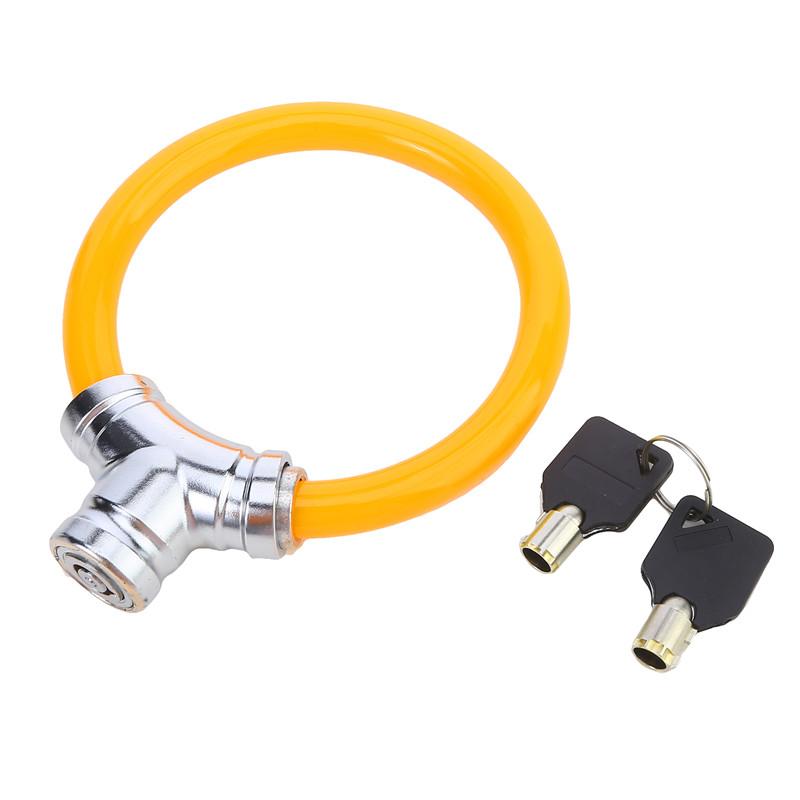 Bicycle Cable Ring Lock For Outdoor Cycing Anti-theft Zinc Alloy Lock Core Portable Security Cable Lock With 2 Key
