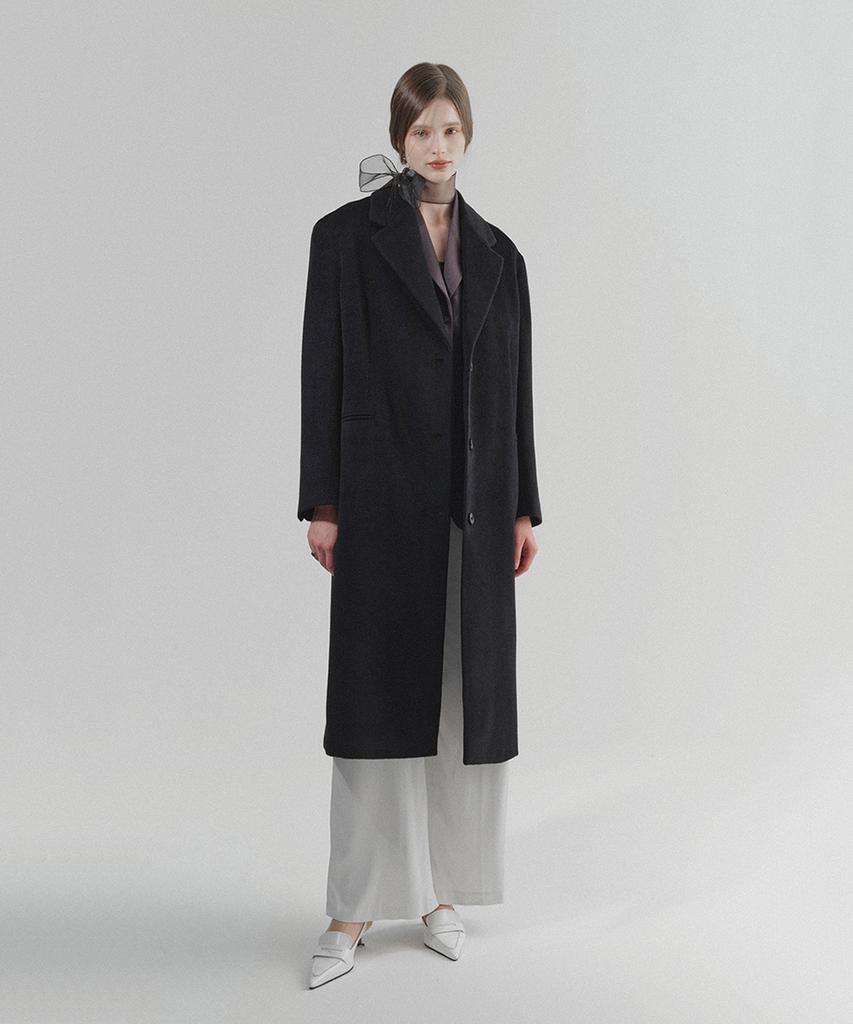 FLMO Classic Alpaca Wool Single Long Coat [Camel]
