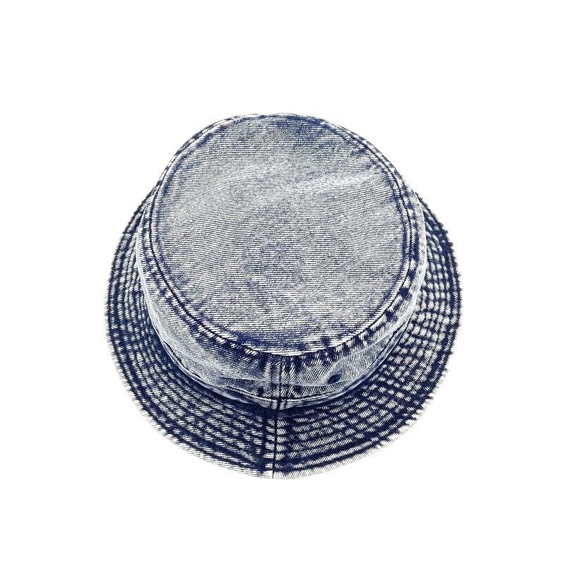 2024 New Design Fashionable Vintage Unisex Casual Fishing Denim Caps Cowboy Washed Denim Jean Bucket Hats