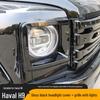 Комплект рамок фар Haval H9 2-го поколения: Решетка, ABS, Светодиодные бусины, Дизайн Черный Воин
