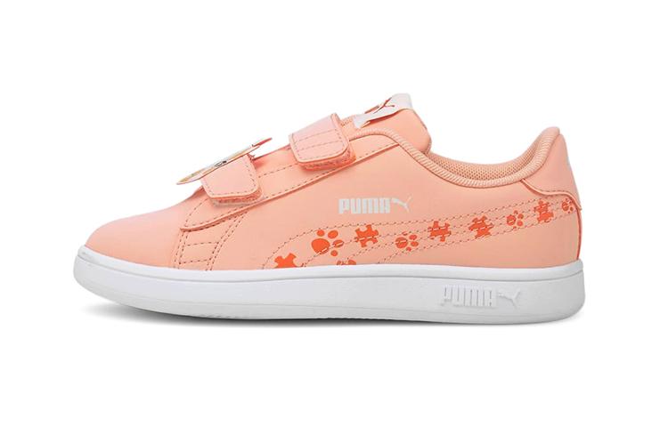 PUMA Smash V2 Casual Low top Kids' Skateboarding Shoes Apricot Pink Children Aged 3 7 Years Old 368788-03