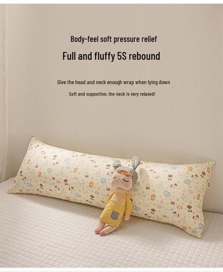 Двухслойная хлопковая марлевая длинная подушка для тела - Удобная боковая подушка, обнимающая ноги