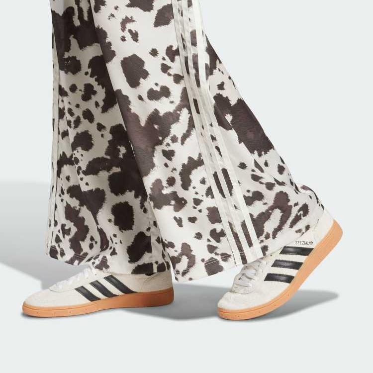 Adidas Оригинальные Свободные Модные Удобные Вязаные Спортивные Брюки с Широкими Штанинами Женские Брюки Черные Хан-Нефритово-Белые KA2668