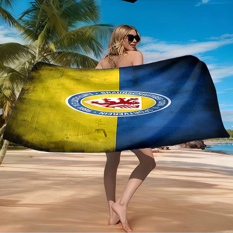Braunschweig Fc Crest Design Beach Towel Microfiber Beach Towel, Lightweight and Quick-Dry, for Summer Travel, Swimming Pool Fan Birthday Gift