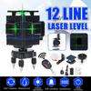 4D Self-Leveling 12 Lines Laser Level Wireless Remote 360 Horizontal & Vertical Cross Super Powerful Green Laser Level