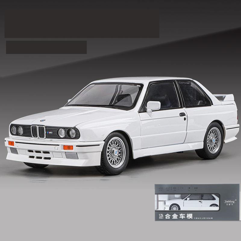 AAAOO1 1/24 BMW M3 E30 Модель Игрушечной Машинки Литая Металлическая Машинка Миниатюра С Инерционным Механизмом Звук Свет Двери Открываются Коллекция Подарок Для Мальчика Ребенка
