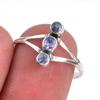 Натуральный камень Танзанит Ювелирное изделие из серебра 925 пробы Кольцо Размер 7.5 m9A91