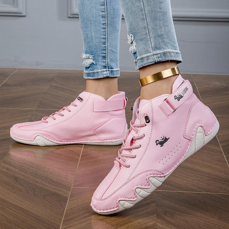 Women's Boots Lace Up Flat with Basic Ankle Boots Fashion Short Boots Waterproof Female Walking Shoes  Luxury Footwear