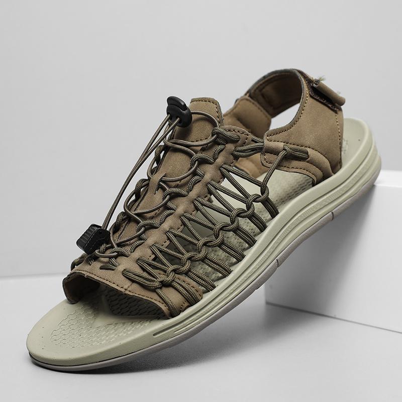 Fashion Stylish Hollow Out Summer Men Sandals Open-toe Beach Shoes for Man Lightweight Wading Aqua Shoes Outdoor Casual Sandaly Sneakers