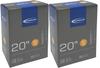 Set of 2 SCHWALBE 20x1 1/8-1 3/8" British Tubes, DV7A [Imported]