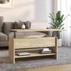 VidaXL Coffee Table Sonoma Oak 80x50x40 Cm Engineered Wood 809659