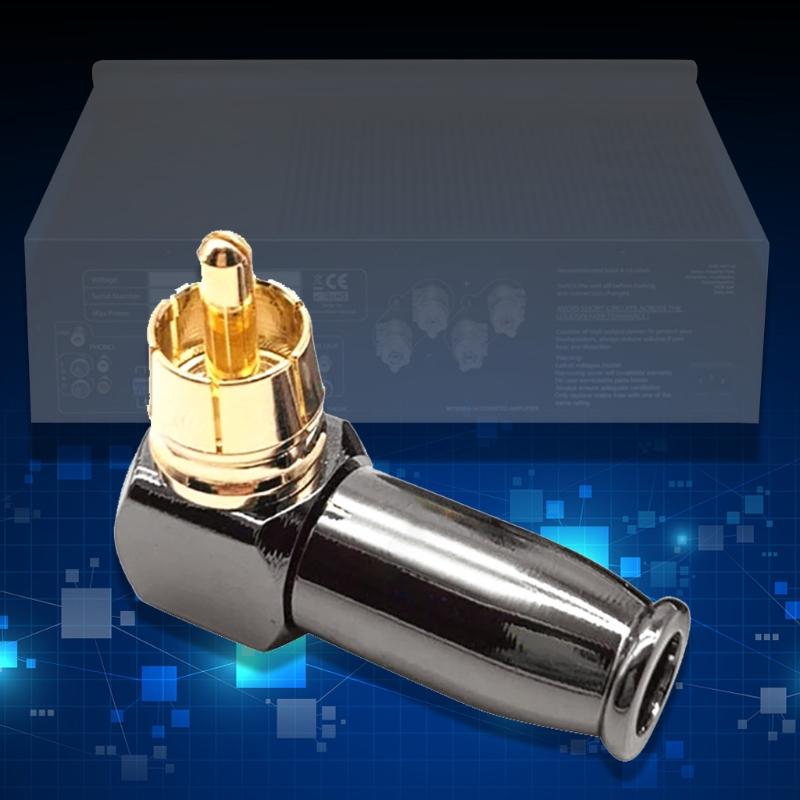 Разъем RCA «папа» Прямоугольные разъемы видео/аудио проводов Позолоченный разъем RCA Разъем аудиодинамика