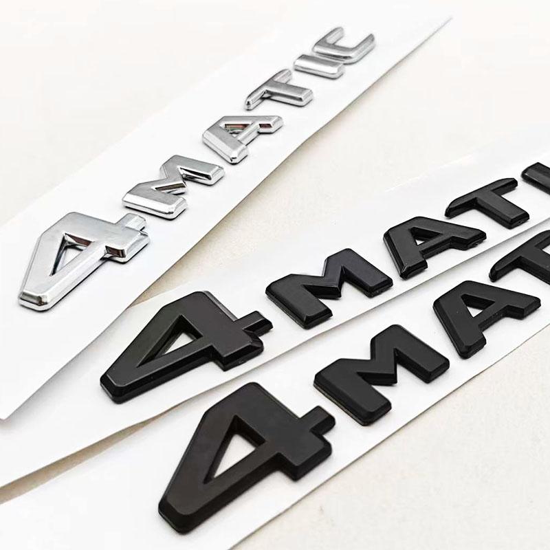 BRI4 For Mercedes Benz 4MATIC Fender Side Badge Rear Trunk Emblem Decals ABS Car Styling Logo 4 MATIC Auto Sticker Accessories
