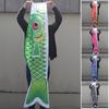 Japanese Carp Windsock Flag Fish Windsock Streamer Exquisite Pattern Vivid Color Long Enough Streamer Fish Flag Kite Hanging Decor