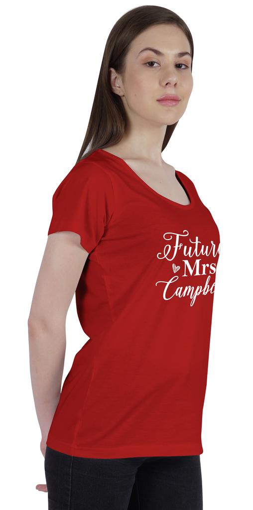 Inkdotpot Персонализированная женская футболка с надписью «Будущая миссис» на свадьбу