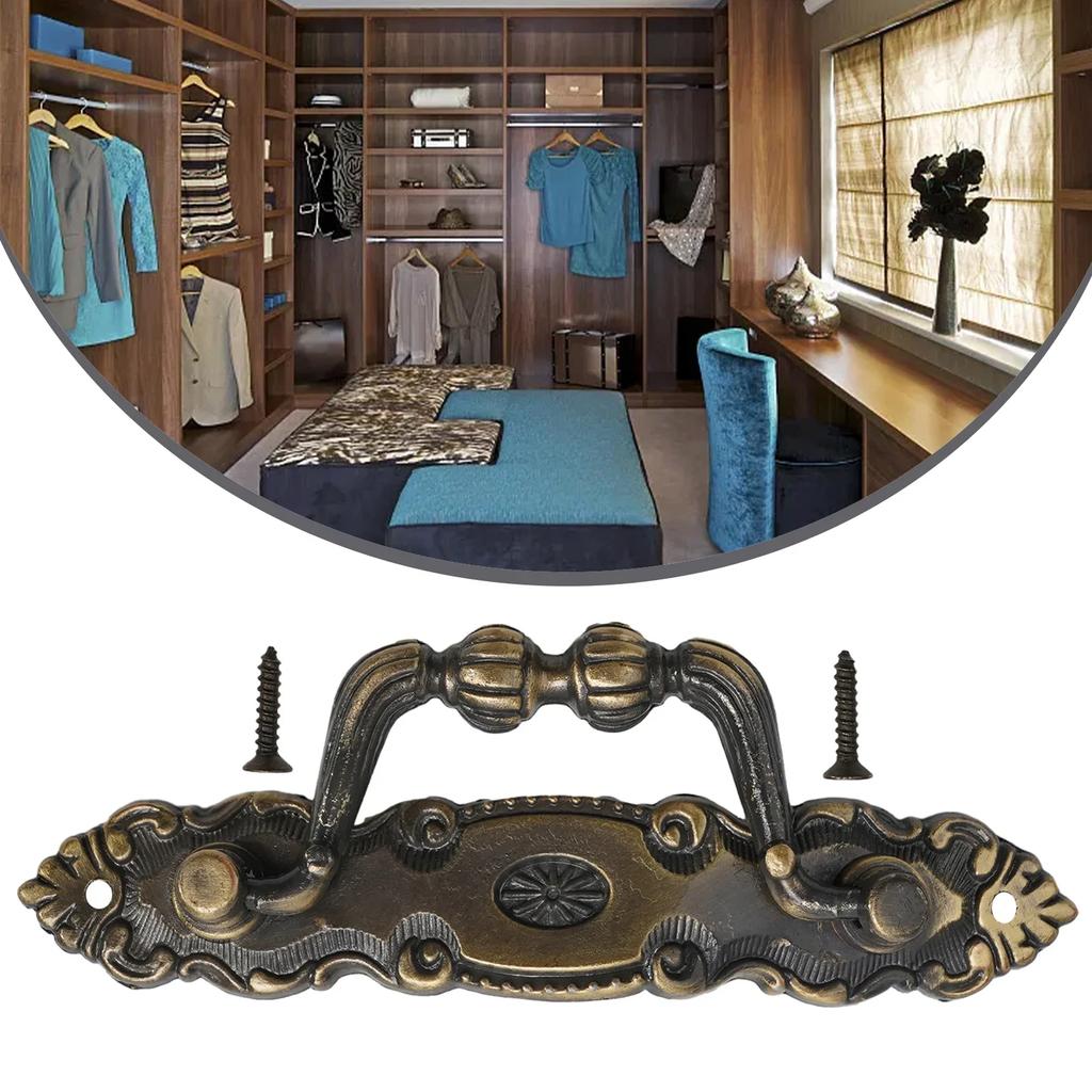 Ретро европейские дверные ручки, ручка для шкафа из цинкового сплава, антикварная мебель, ручки для ящиков шкафа, фурнитура для шкафов