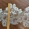 Кружево с вышивкой «Бородатый край» 1 ярд Рыбья шелковая кружевная ручная работа Ажурное кружево Свадебное платье
