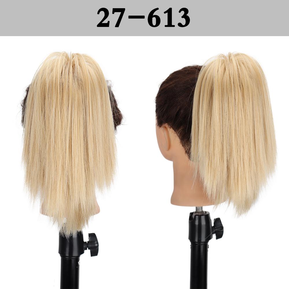 LISI HAIR Синтетический коготь клип в конский хвост наращивание короткие прямые волосы естественный вид для элегантных женщин повседневное использование косплея