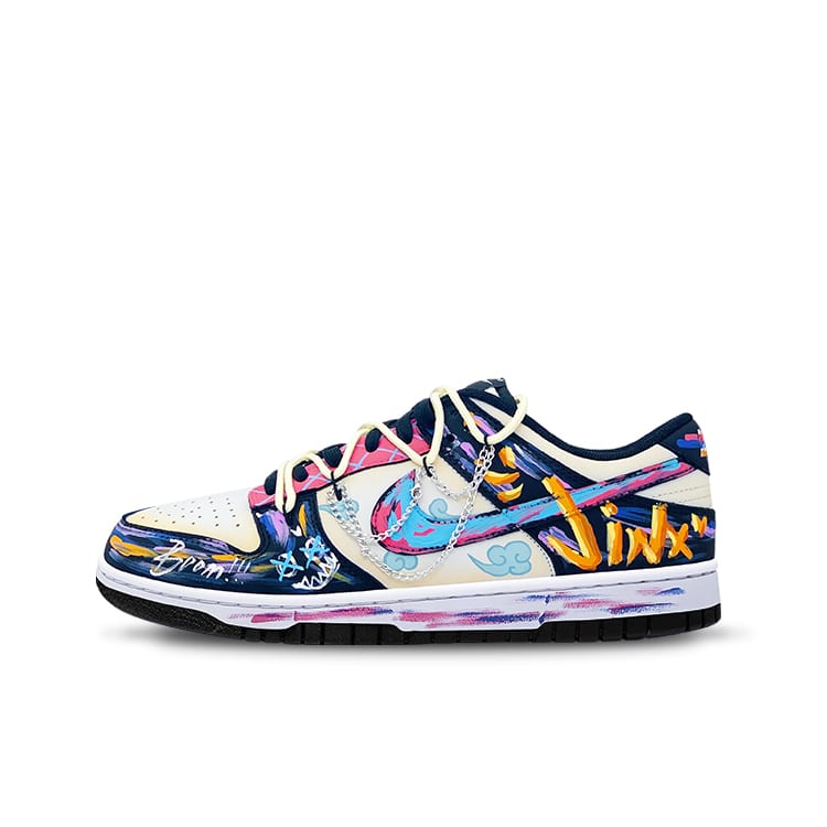 Nike Кроссовки Dunk Скользкие Устойчивые к истиранию Низкие Скейтбордические Унисекс Черный Желтый Синий DD1391-100(Команда516- )