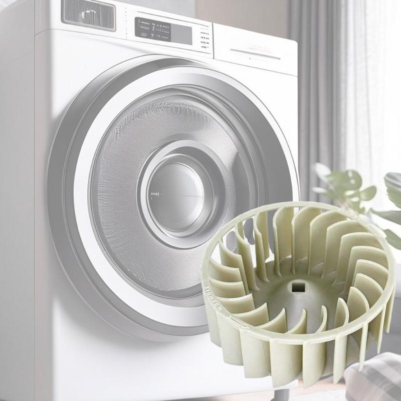 Высокоэффективное промышленное колесо вентилятора сушилки, подходящее для модели 697772, ABS-текстура, улучшенный воздушный поток, тихая работа