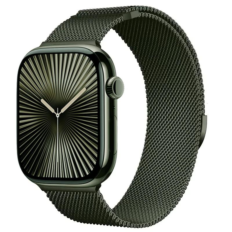 Ремешок для Apple watch Band 10 46MM 44mm 45mm 41mm 49mm 42mm 40mm 45mm браслет Milanese Loop для iwatch series 9 7 8 4 5 6 SE Ultra2