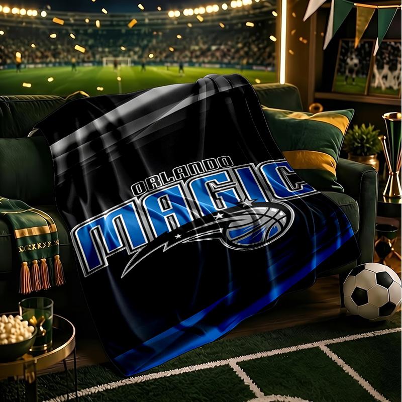 basketball Orlando Logo Blanket Lightweight Flannel Bedding Blanket Perfect for Travel, Camping, Living Rooms, Offices, Sofas, Fan Christmas gift