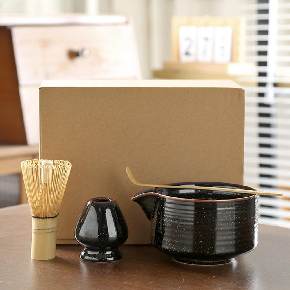 4PCS Reusable Japanese Matcha Tea Set Food Grade Japanese Chasen New Matcha Whisk Set  Stirring