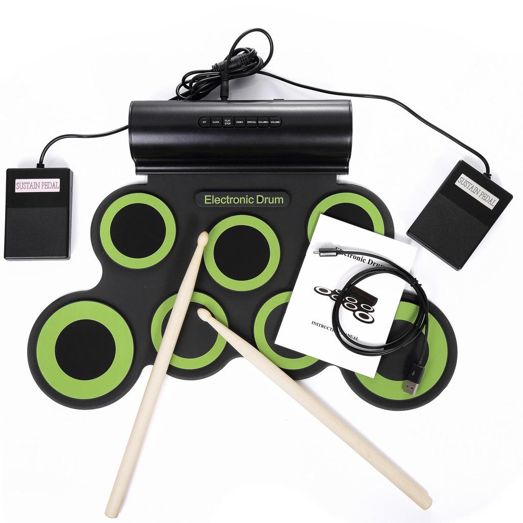 IWord Портативная электронная барабанная установка Bluetooth для детей - Инструмент для начинающих с ручным управлением