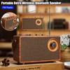 Перезаряжаемый Ретро Беспроводной Bluetooth Динамик Высококачественный Мощный Стерео Звуковой Ящик Портативный BT TF MP3 Плеер Винтажное FM Радио