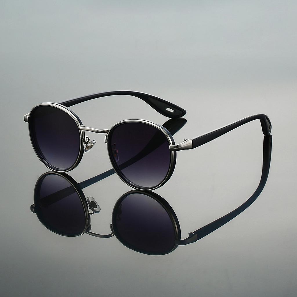 Vintage Round Sunglasses Men New In Punk Fashion Shades Women Trendy Luxury Brand Design Casual Anti-UV Sun Glasses