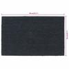 Doormat Dark Grey 50x80 cm Coir Fiber Tufted