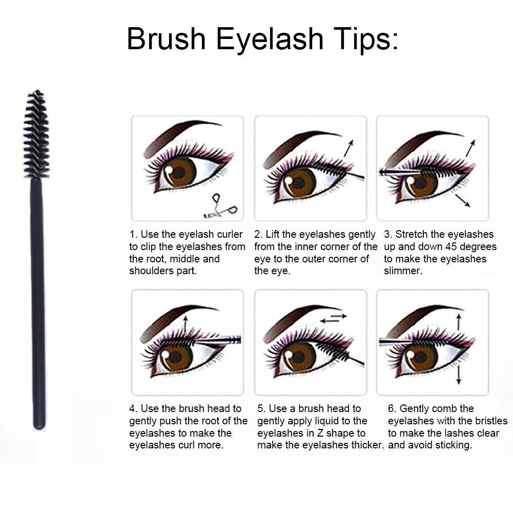 50Pcs Одноразовая кисть для ресниц Тушь для ресниц Палочки Аппликатор Spoolers Makeup Tool