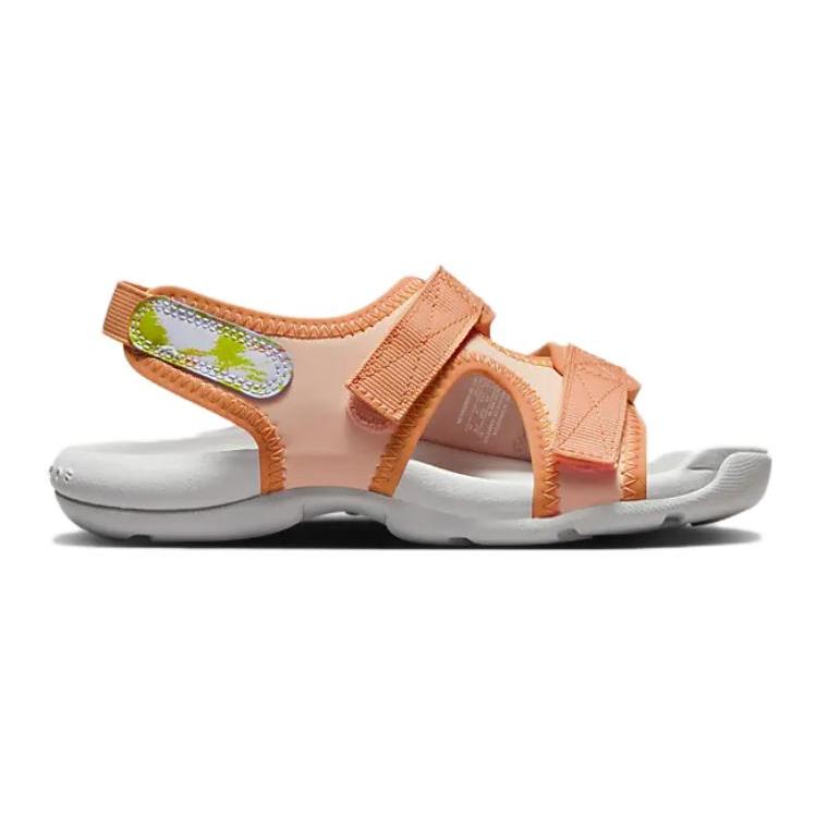 Nike Сандалии для детей Sunray Adjust 6 SE, нескользящие, износостойкие, оранжево-бело-зеленые DX6385-800