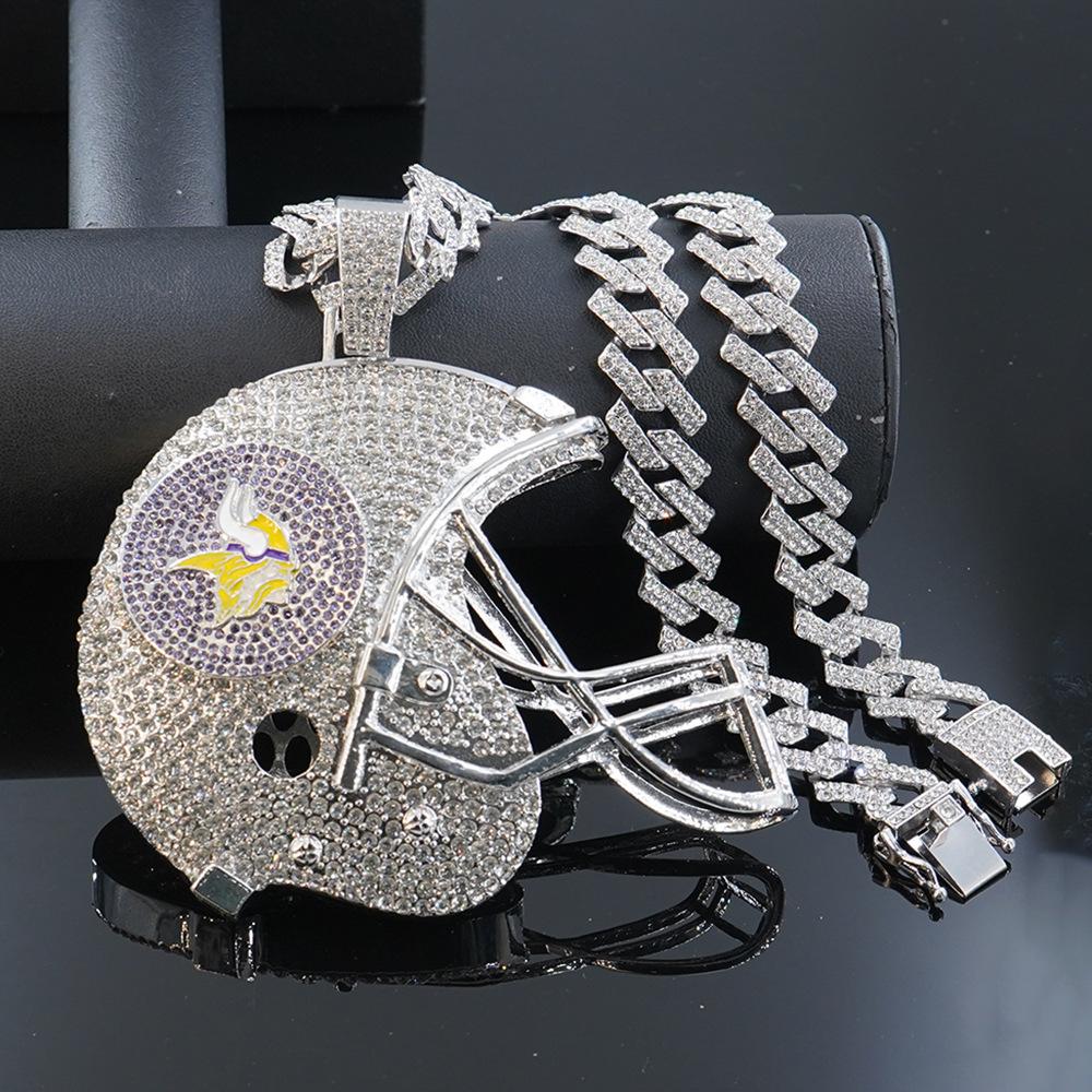 Футбольный Шлем Minnesota Vikings Подвеска-ожерелье из сплава