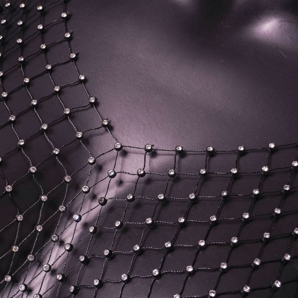Стразы Стразы Топы-сетки с кисточками Шаль Прозрачная футболка с кисточками Шаль Женщины