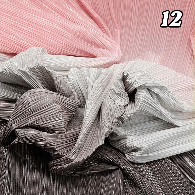 Gradient Organ Pleated Fabric Wrinkle Texture Fabric Wedding Background Printmaking Costume Material Decor Designer Fabric
