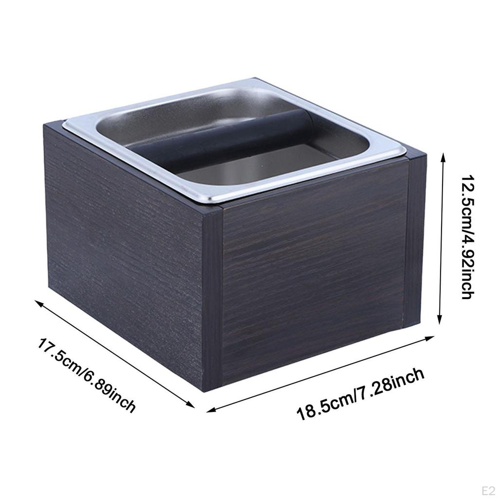 Espresso Knock Box Контейнер для кофейной гущи Аксессуары для машины Прочная резиновая планка