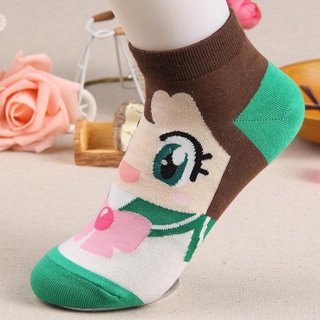 New Cute Cartoon Breathable Soft Cotton Women Sailor Moon Ice Moon Female Girls Spring Autumn Funny Sweet Socks Dropship
