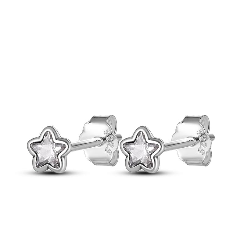 Тренд Новые Сверкающие Круглые Квадратные Серьги-гвоздики Звезда Бабочка для Женщин Девушек Серьги Серебристого Цвета для Подростков Роскошные Ювелирные Изделия